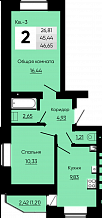 2-комнатная квартира