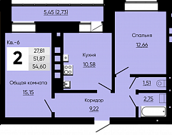 2-комнатная квартира