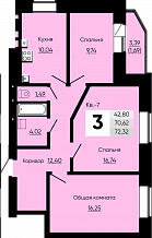 3-комнатная квартира