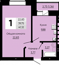 1-комнатная квартира